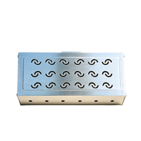 Boîte à fumée Pinnovo pour grils à gaz et à charbon de bois, grand récipient en acier inoxydable pour copeaux de bois, accessoires pour fumer la viande et griller