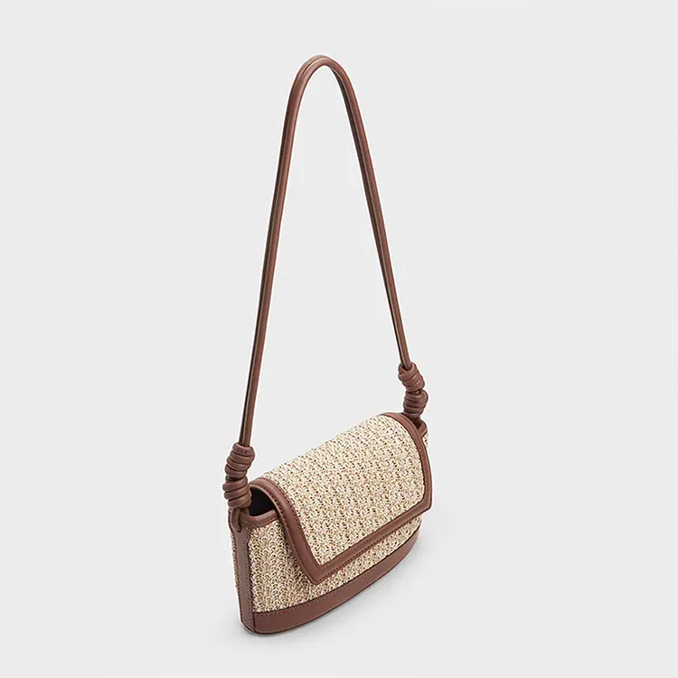 #PA0944 Wholesale customized women's handmade straw crossbody bag 2025 SS fashion small straw bags women handbags