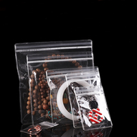 Sacs à bijoux refermables en PVC transparent, sacs à fermeture éclair pour boucles d'oreilles, colliers, bracelets, emballage