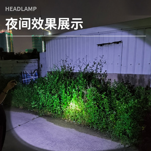 Linterna Frontal LED Recargable de 2000 mAh, Impermeable, con Brillo Ajustable, Alcance de 300-499 m, para Trabajo al Aire Libre y Minería - Product Image 1