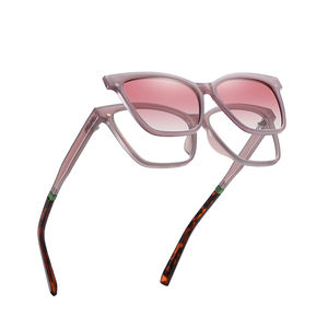 Gafas de Sol de Montura Completa para Mujer, Diseño 2026, Ultraligeras, TR90, Polarizadas, con Clip Magnético para Conductoras, Color Rosa, Protección UV400 - Product Image 1