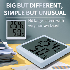 고정밀 백색 LCD 디지털 온도계 습도계 가정용 산업용 ABS 플라스틱 스마트 온도 습도 모니터 - Product Image 2