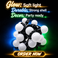 Luz LED Inteligente de Bola de Píxeles RGB de 50 mm, Programable por SPI DMX, IP67, Impermeable, de Bajo Voltaje, para Decoración de Paisajes en Exteriores, para Fiestas