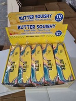 Jouet Squishy de Noël en forme de beurre, jouet à presser en mousse PU à remontée lente, anti-stress, cadeaux et décorations de Noël pour enfants et adultes