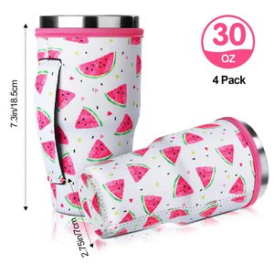 Manchons isolants réutilisables en néoprène pour gobelets de café glacé, avec poignée, pour gobelets de 30 oz - Product Image 6