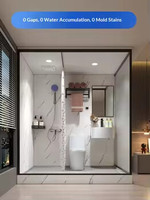 Salle de bain modulaire intérieure de luxe tout-en-un, pod de salle de bain préfabriqué intégré avec fonction douche