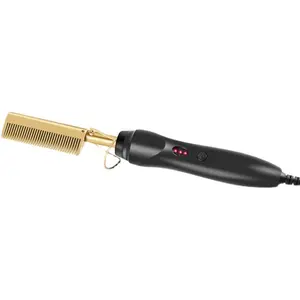 直发器梳子女家用2合1用电动直发器梳子刷直发 + 卷发发发条热梳