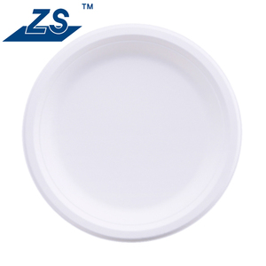 Plato de Pulpa de Bagazo Desechable de Diseño Moderno y Alta Resistencia, 100% Compostable y Biodegradable para Restaurantes - Product Image 2