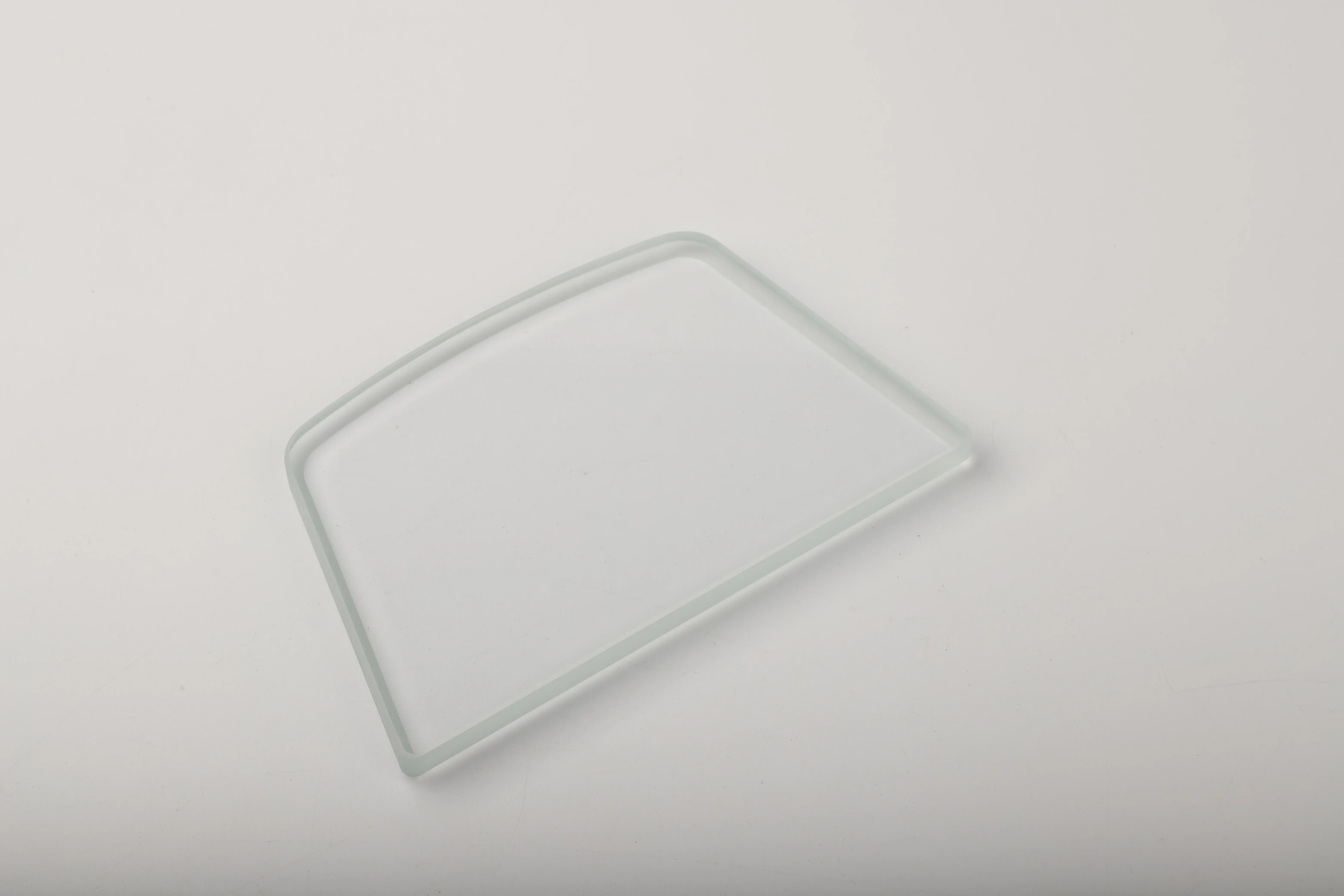 Manufacturer Custom Irregular clear step tempered cover glass for LED light