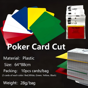 Carte da Poker Professionali in Plastica, Confezione da 10 Pezzi, Multicolore (<span class=keywords><strong>5</strong></span> Colori) in Sacchetto, Carte da Casinò in PVC per Baccarat e Texas Hold'em Pro - Product Image 3