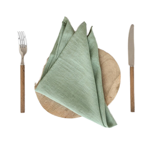 Hoogwaardige 100% vlaslinnen wegwerp moderne vierkante servetten voor thuis, voor de dinertafel, met op maat gemaakte zoom. - Product Image 1