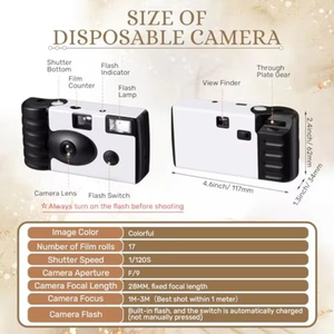 Appareil <span class=keywords><strong>photo</strong></span> jetable 35 mm personnalisé en gros, en plastique, à usage unique, avec flash, pour mariage et événements, cadeau, avec services OEM ODM, directement de l'usine - Product Image 2