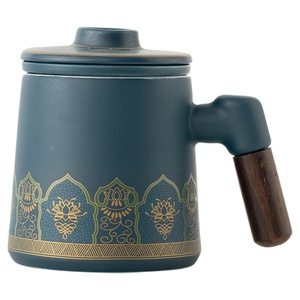 Taza de Cerámica Estilo Chino con Tapa y Filtro para Té, Ideal para Regalo Empresarial, Hogar u Oficina, Venta al Por Mayor - Product Image 5