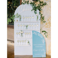 Base de boîte à fleurs moderne en bois pour mur, usage extérieur, décoration de jardin et de mariage, avec lettrage personnalisé