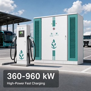 Borne de recharge rapide DC haute puissance pour les aires de service des bus et des camions lourds, infrastructure de recharge commerciale pour véhicules électriques - Product Image 2