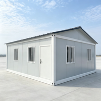 Casa Contenedor Modular de Bajo Costo y Rápida Construcción, Casa Prefabricada con Techo a Dos Aguas, Tamaño Personalizado, Villa Prefabricada Desmontable y Reutilizable