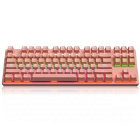 Clavier mécanique ABS en plastique rose à 87 touches, rétroéclairé LED, nouveau modèle K300, avec disposition personnalisée, prix d'usine OEM ODM
