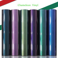 Pu Kleur Veranderende Vinyl Rolls Chameleon Hydrografische Water Transfer Film Voor Kleding