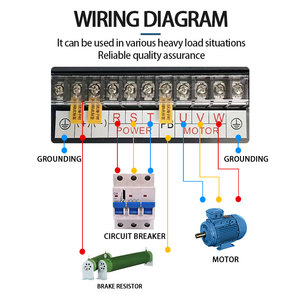 HL7000Series 45KW 55KW 75KW เฟสเดียว 220V/230V สามเฟส 380V/415V 50HZ/60HZ ไดรฟ์ AC ตัวแปลงความถี่ VFD - Product Image 5