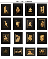 Décoration de la maison personnalisé feuille d'or Art peinture bouddhisme 24k feuille d'or 3d indien dieu feuille d'or Portrait cadre