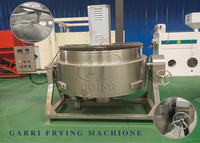 Commerciële Garri-maakmachine van roestvrij staal, Gary-roosterapparatuur, Gari-productielijn voor cassaveverwerkingsbedrijven