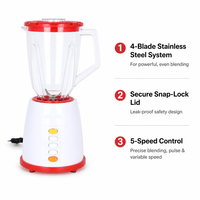 Extracteur de jus automatique multifonction 1500 ml, mixeur domestique 300 W, appareil à smoothies et fruits électrique pour la cuisine, usage quotidien