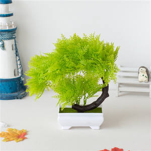 Árbol de plástico artificial bonsái árbol pequeño maceta flor jardín planta Desh arreglo habitación ornamento hogar Mesa Decoración - Product Image 6