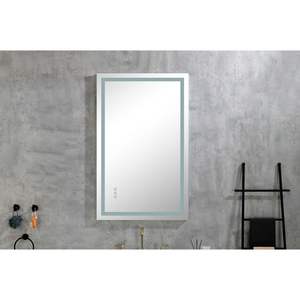 Espejo de baño LED DB 40 "x 26" con espejos de pared de memoria antiniebla regulables grandes con retroiluminación y frontal 3 opciones de color - Product Image 2