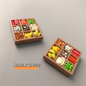 Creative Simulation Food Fridge Sticker Mini Kitchen Kitchenware <b>Miniature</b> World Model Magnetic Home Accessories - Product Image 2