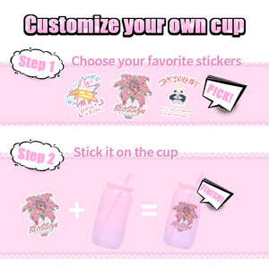 Vasos de Plástico Reutilizables Personalizados con Diseño de Fondo Redondo para Viajes, de 16 oz, para Café, con Tapas y Pajitas para Fiestas - Product Image 6