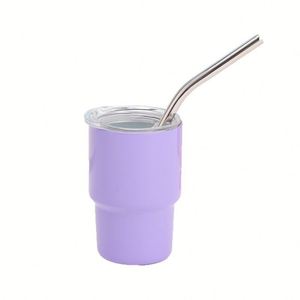 Vaso Portátil de Acero Inoxidable con Pajita Metálica, Mini Tumbler Multicolor para Auto - Product Image 6