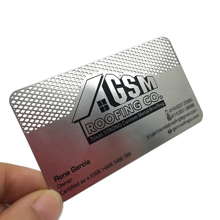 High Quality Luxury Customized Metal Business Card/Stainless Steel Card/Blank Black Card With Free Design And Sample