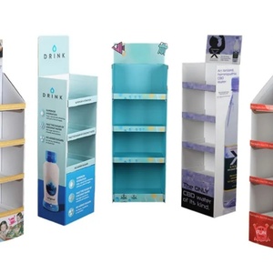 Présentoir de sol en carton ondulé recyclable pour produits de soin de la peau – Vente en gros - Product Image 4