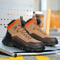 Bottes de sécurité unisexes pour la construction, avec embout en acier et semelle anti-perforation, pour travaux en extérieur, automne