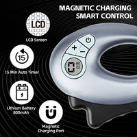 Masseur facial professionnel EMS Microcurrent Gua Sha avec chauffage outil de massage corporel Portable Rechargeable personnalisé en gros
