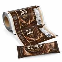 Sacs à paletas et bâtonnets glacés en aluminium mat brillant avec scellage arrière, faible MOQ, OEM, approvisionnement en vrac pour emballages de bâtonnets glacés et films en rouleau