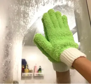 Moufle de nettoyage de voiture pour le nettoyage de la maison gant lavable en gros pas cher personnalisé microfibre douce
