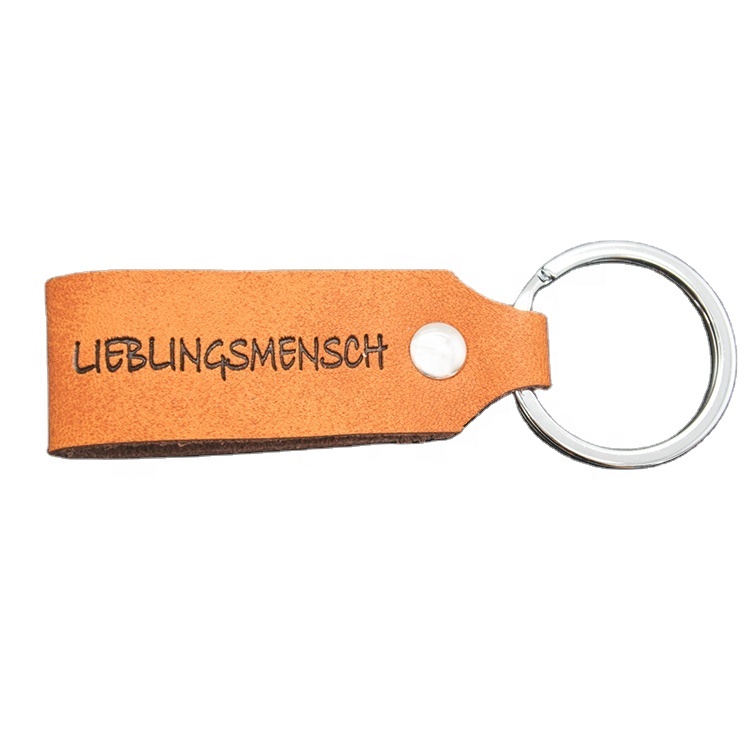 Брелок для ключей с индивидуальным логотипом, персонализированный брелок из коричневой натуральной кожи для автомобиля