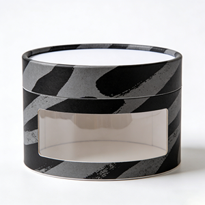 Boîte cylindrique en carton haut de gamme avec couvercle en acrylique personnalisé pour emballage de cadeaux, tube en carton premium pour coffrets cadeaux de luxe - Product Image 4