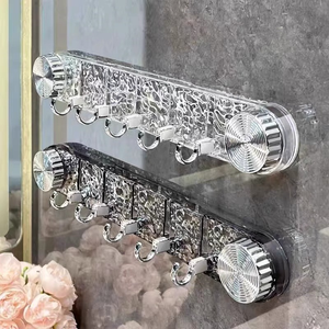 Étagères murales rotatives sans perçage pour salle de bain <span class=keywords><strong>avec</strong></span> crochets à <span class=keywords><strong>ventouse</strong></span> puissants - Product Image 1