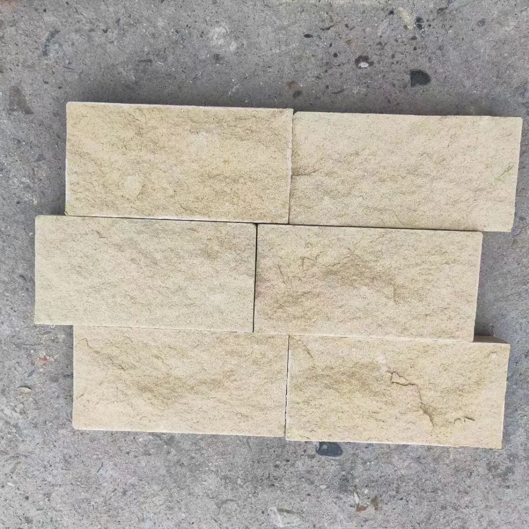 Pabrik Natural Sandstone Dinding Cloding Panel Eksterior Dekoratif Budaya Batu Jamur Beige Sandstone
