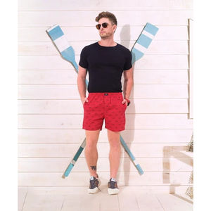 กางเกงขาสั้นกีฬาผ้าฝ้าย100% มีกระเป๋าสำหรับผู้ชายกางเกงขาสั้นสำหรับใส่ไปยิมและใส่ประจำวันแห้งเร็วปรับแต่งโลโก้ได้ตามต้องการ - Product Image 1