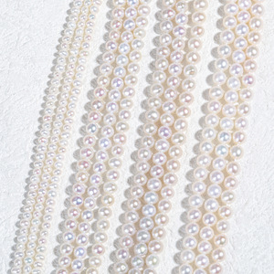 Perles d'eau douce de haute qualité de la marque Wenchi, Chine, lumière intense, forme bouton naturelle, petites, semi-finies, en vrac, pour bijoux DIY - Product Image 1
