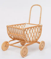 Poussette en osier pour bébé, vente chaude, nouvelle poussette en rotin pour bébé qui joue