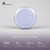 Boîte compacte vide personnalisée avec miroir, emballage cosmétique rond pour fond de teint et poudre, fabrication OEM ODM