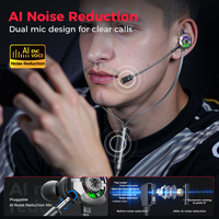 PLEXTONE M762 Ultra Gaming Earphones, Suara Surround 3D 7.1CH, Headphone In-ear RGB, PD40W Dapat Diisi Ulang, Pengurangan Kebisingan AI