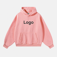 Sweat à capuche homme personnalisé épais et chaud, 365g, en molleton polyester-coton, avec bords biseautés effet vieilli, rembourré, pour l'hiver