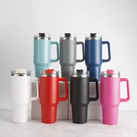 Meilleure vente tasse 40oz avec poignée bouteille thermos en acier inoxydable 304 avec tasses à eau de grande capacité avec couvercle et paille