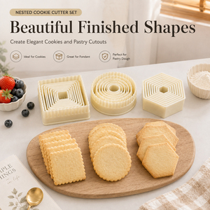 Hot Sales 9-Piece Hexagon-Shaped Chocolate Nylon <b>Cookie</b> <b>Cutter</b> Mold Smooth Plastic for Easy Use <b>Cookie</b> Tools - Product Image 2