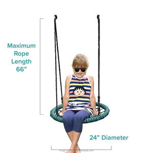 60Cm Trong Nhà Ngoài Trời <span class=keywords><strong>Webbing</strong></span> <span class=keywords><strong>Net</strong></span> Swing PE Rope Tree Nest Bền Swing Set - Product Image 5